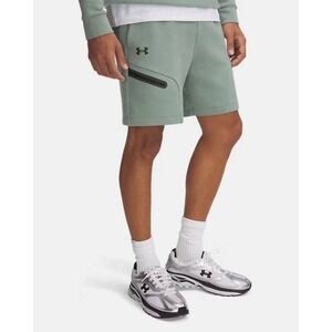 Under Armour Mens Unstoppable Fleece Shorts Size Small Sage Green Pocket 1379813